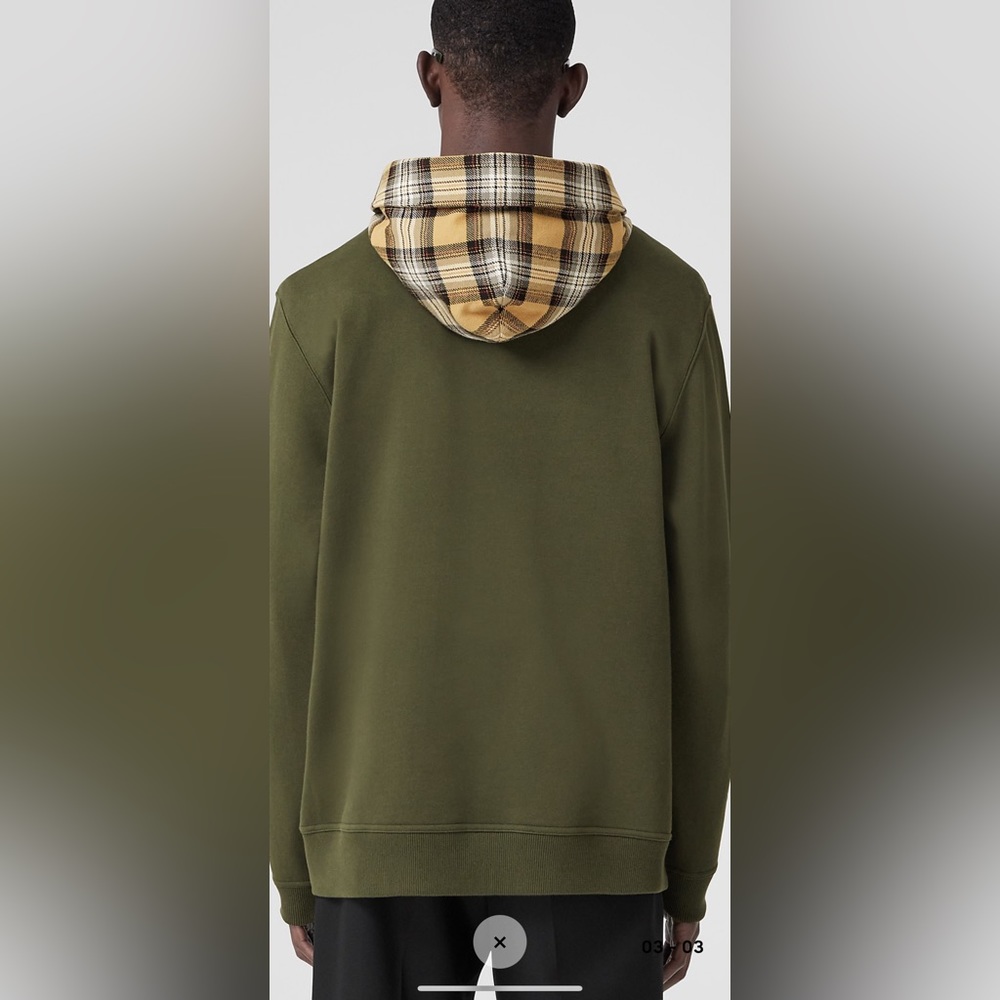 Burberry Oak Leaf Crest-embroidered sweatshirt in Olive - Picture 8 of 8